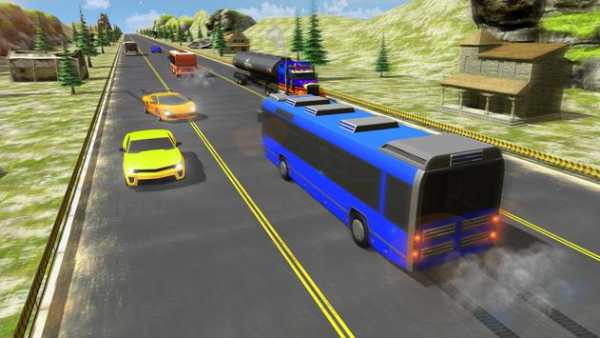 Racing In Bus: Real Highway Traffic screenshot 1