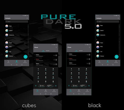 [EMUI 9.1]Pure Dark 5.0 Theme screenshot 2