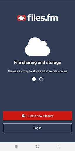Files.fm cloud storage and backup screenshot 1