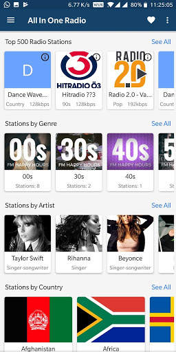 All In One Radio - Online Radio and Music Player 1 تصوير الشاشة
