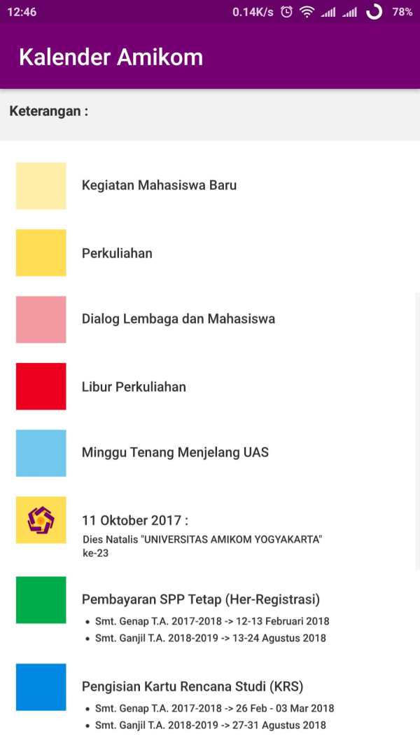 Kalender Amikom screenshot 3