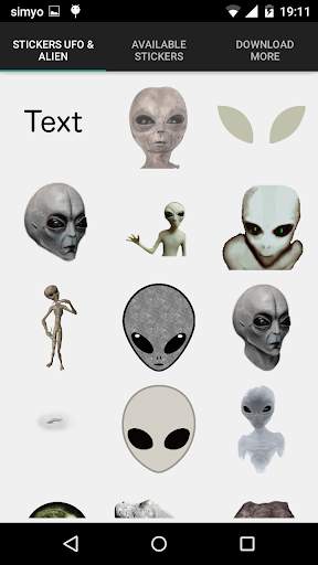 Put UFOs & Aliens stickers in your pics screenshot 3