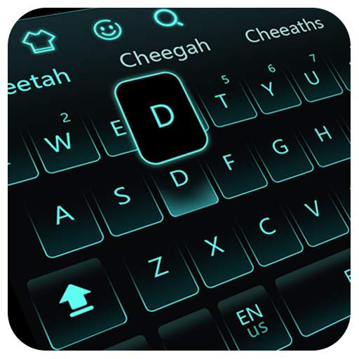 Live Neon Blue Keyboard 10001001