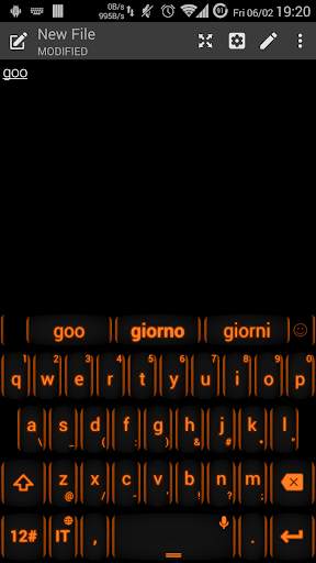 Keyboard Theme Neon Orange screenshot 3