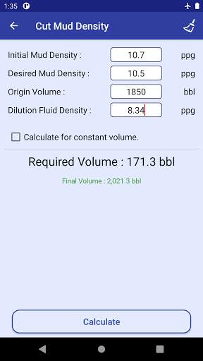 Drilling Fluid App 3 تصوير الشاشة