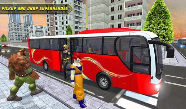 City Bus Driving: Superheroes Transport Simulator screenshot 11