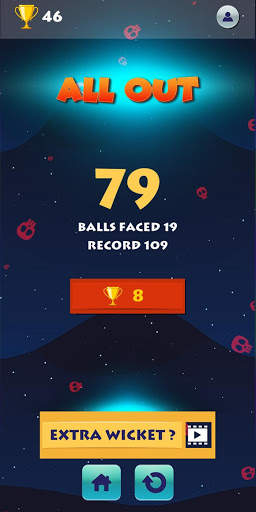 Space Cricket Scorer: Avoid Stumps, Tap Tap Balls screenshot 5