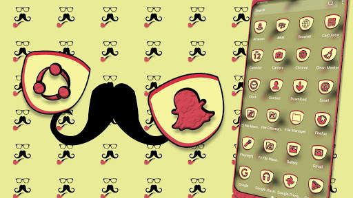 Cool Mustache Launcher Theme screenshot 2