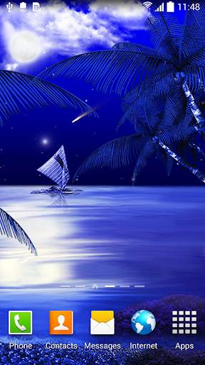 Night Beach Live Wallpaper screenshot 2