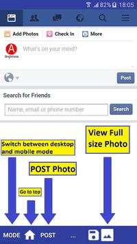 HD Photo save/post on Facebook screenshot 1