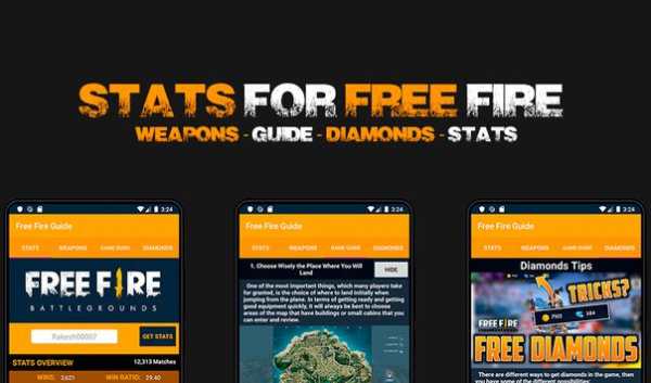 Stats for free fire - Diamonds, Guide, Weapons screenshot 1