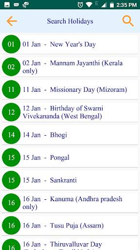 Indian Holiday Calendar 2020 screenshot 4