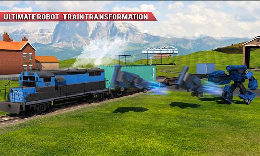 Robo Car Transform: Train Transport Smart Crane 3D screenshot 1