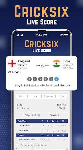 CrickSix - Live Cricket Score screenshot 5