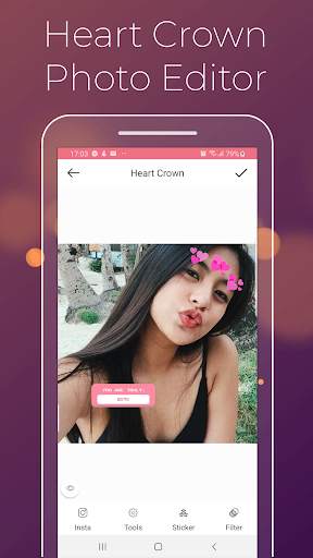 Heart Crown Photo Editor - Cat Face screenshot 1
