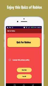 FREE ROBLOX QUIZ screenshot 2