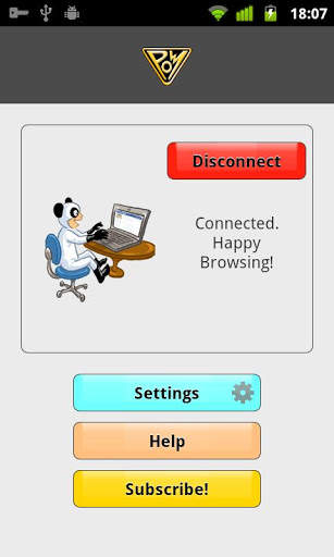 PandaPow VPN (Android 2.3) screenshot 2