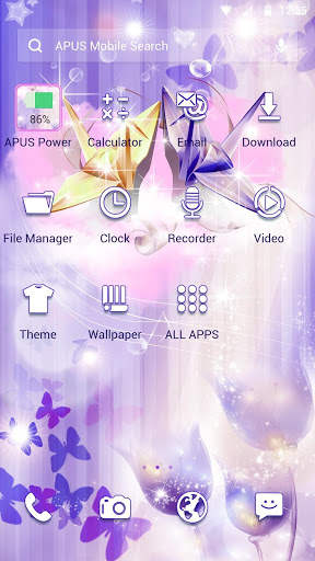 Thousand Paper Crane APUS Launcher Theme screenshot 2