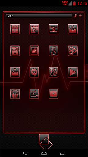 Serenity Launcher Theme Red screenshot 12