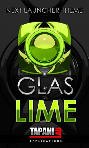 Next Launcher Theme glas lime screenshot 1