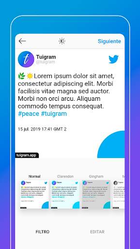 Tuigram - Comparte tweets en instagram screenshot 6