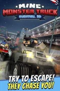 Mine Monster Truck Survival 3D screenshot 1