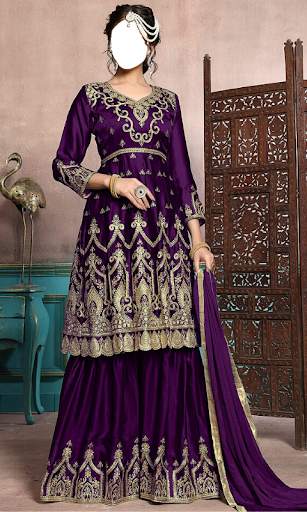 Women Sharara Photo Suit screenshot 3