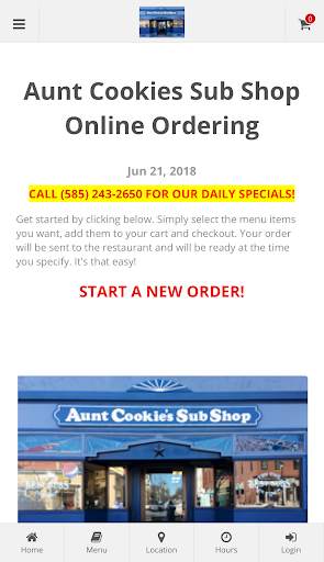 Aunt Cookie's Sub Shop screenshot 1
