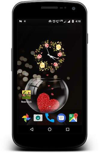 Rose clock live wallpaper screenshot 10