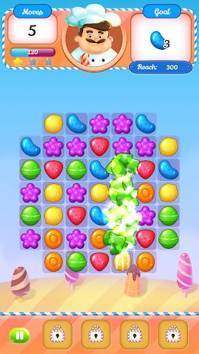 Gusto Yummy Chef - Match 3 Fruit Candy Puzzle Game screenshot 1