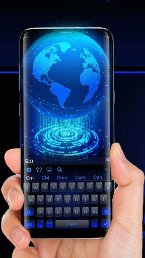 3D Neon Hologram Keyboard Theme screenshot 2