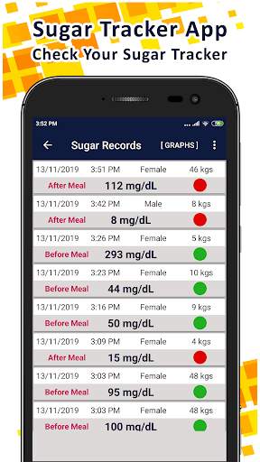 Sugar Tracker App 6 تصوير الشاشة