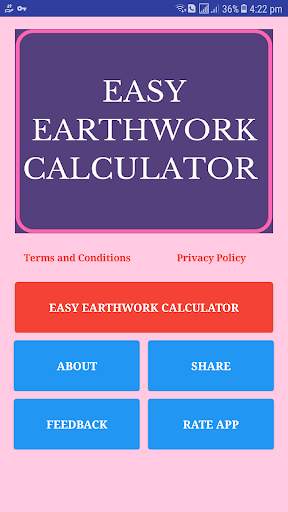Easy Earthwork Calculator скриншот 1