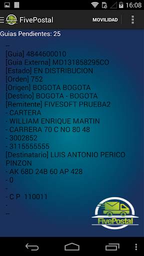 FivePostal BSI screenshot 4