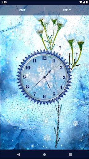 Winter Snow Clock Wallpaper screenshot 7