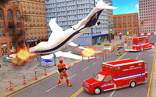 Flying superhero games:Flying Hero Robot Hero Game स्क्रीनशॉट 6