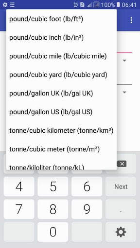Density Conversion: ft lbs to kg m kg/cm³ g/cm³ screenshot 4