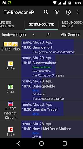 TV-Browser vP - TV-Programm/Radio-Programm screenshot 2