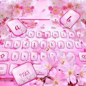 Pink Sakura Flower Keyboard Theme icon