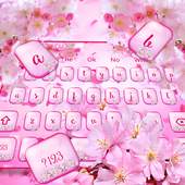 Pink Sakura Flower Keyboard Theme 10001001
