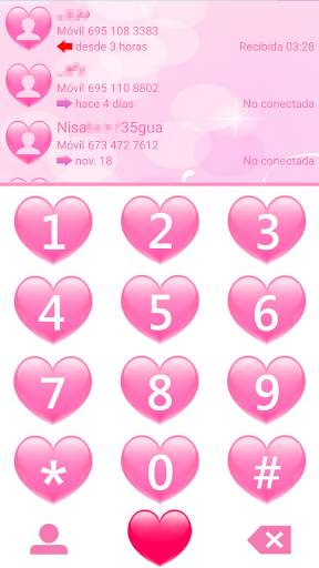 THEME PINK HEARTS FOR EXDIALER screenshot 1
