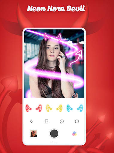 Neon Horn Devil - Devils Horns Photo Editor скриншот 2