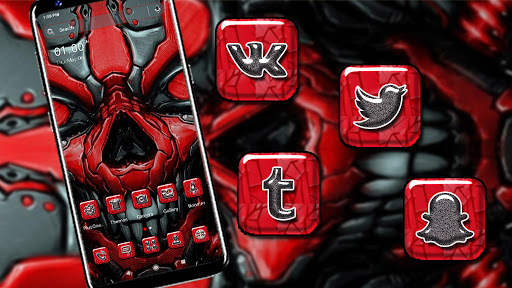 Red Skull Launcher Theme screenshot 1