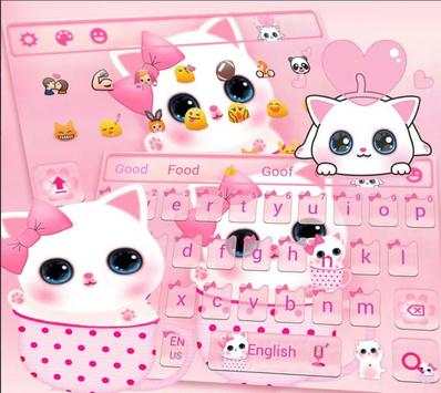 Keyboard Theme Pink Kitty Hello Girlish screenshot 5