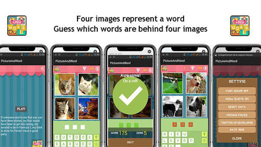 4 Pics 1 Word - Educational word games screenshot 3