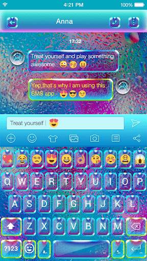 Rainy Glass Keyboard Theme screenshot 3