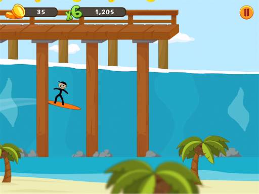 Stickman Surfer скриншот 7