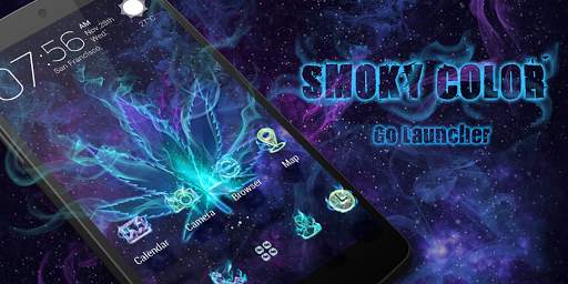 Smoky Color Parallax Go Launcher Theme screenshot 5