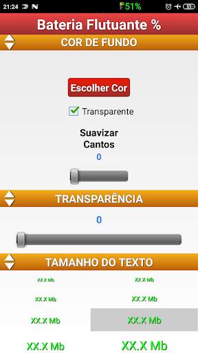 Bateria Flutuante Percentagem % screenshot 3