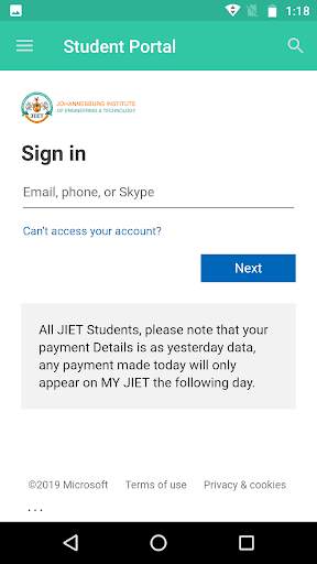 My JIET screenshot 3